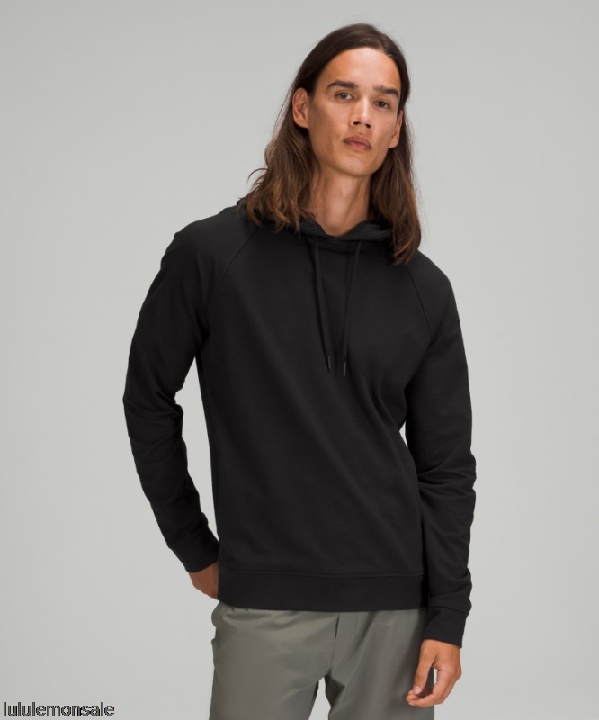 Lululemon Verkauf DELULU632 | Schwarzer Stadtsweat-pullover-hoodie Aus Französischem Terry
